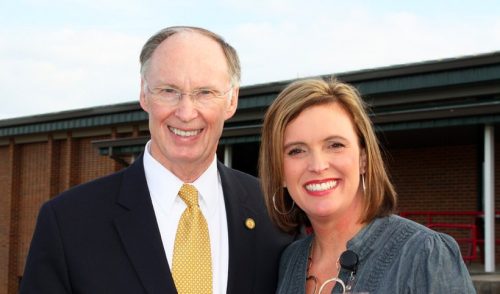 Governor Bentley is up a river. Can you guess which one? 1 Alabama Governor Robert Bentley and Rebekah Caldwell Mason via Yellow Hammer News Governor Bentley is up a river. Can you guess which one?