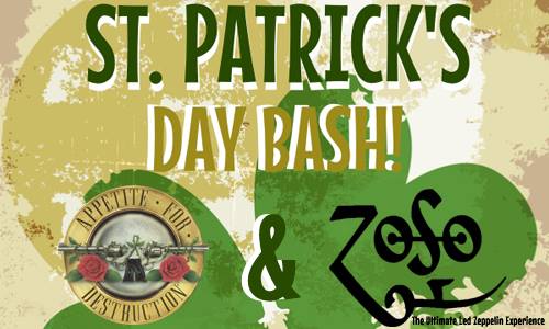St. Patrick's Day Bash Zoso & Appetite for Destruction in Birmingham AL Avondale BRewing Company 