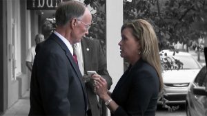 Governor Robert Bentley and Rebekah Mason. Photo via ABC 33 40. Could it be? A real, live impeachment a go go?
