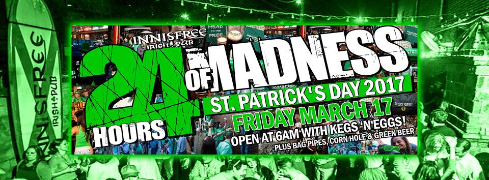 Innisfree Irish Pub Birmingham Alabama 24 Hours of Madness St. Patrick's Day 2017