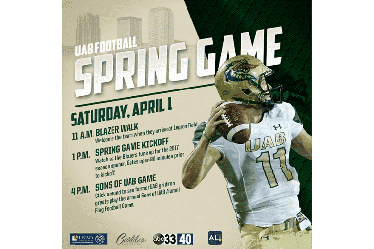 UAB Football is Back this Saturday at their Spring Game