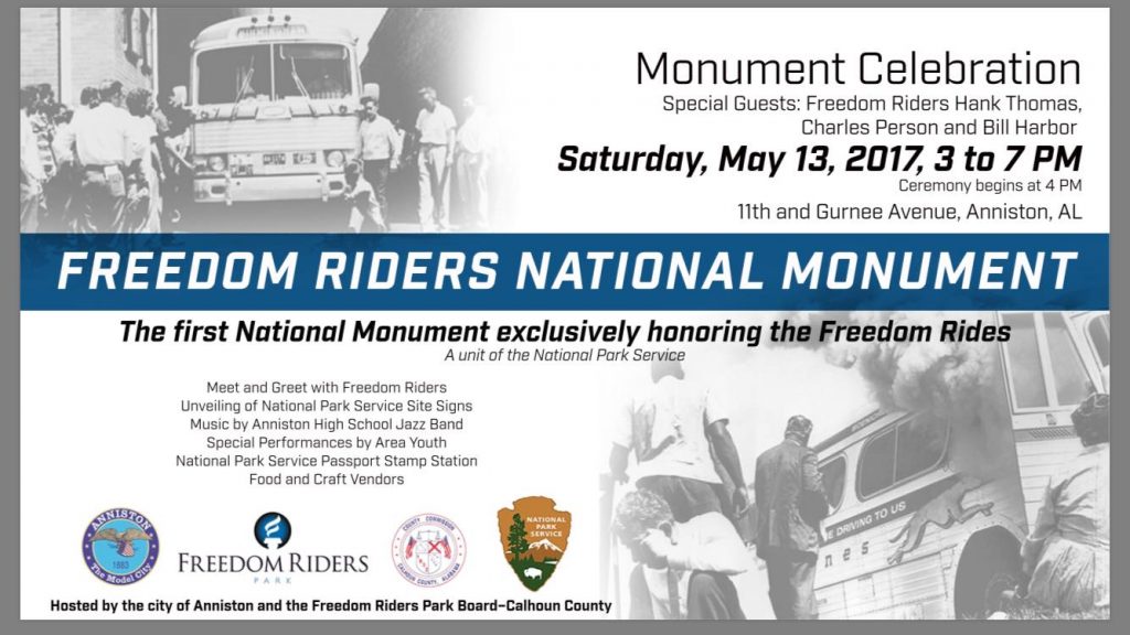 Freedom Riders Park supporters to hold “monumental” celebration on May 13th in Anniston Freedom Riders Park supporters to hold “monumental” celebration on May 13th in Anniston