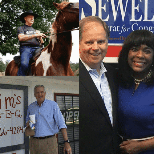 Primary election recap: Reps Moore, Strange headed to runoff. Dem Doug Jones advances. 1 Birmingham, Alabama, special, election, primary, runoff, vote, Roy Moore, Doug Jones with Congresswoman Terri Sewell and Senator Luther Strange,