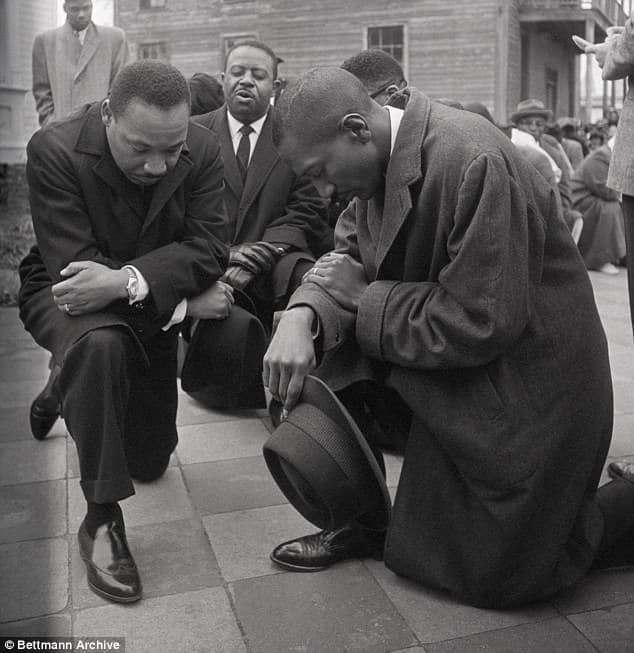 Martin Luther King Jr., kneeling, NFL, protest, civil rights, Birmingham, Alabama, Colin Kaepernick