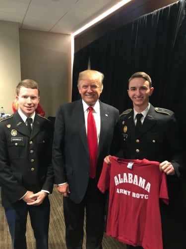 26829454 10204326274195189 1340168728 o 2 Birmingham area native ROTC Cadet is surprise guest of President Trump at National Championship
