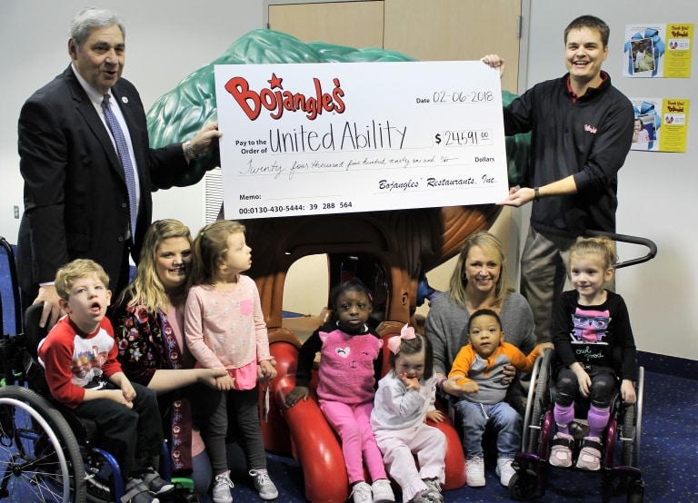 Bojangles’ Inc. presents United Ability with check for nearly ,000 Bojangles’ Inc. presents United Ability with check for nearly ,000