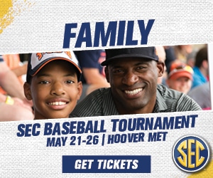 19SECBB 300X2508 SEC Baseball Tournament back in Hoover for 21st straight year, May 22-27