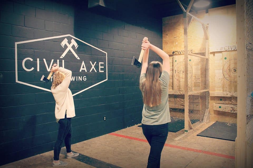 Axe throwing? Yep, it's a trend. Check out Civil Axe Throwing coming to