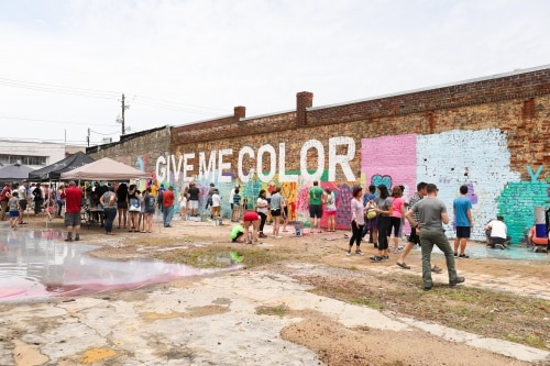 Color Wall Bham Now 1 of 21 See Birmingham's stunning new "Rainbow Wall" in the heart of downtown (PHOTOS)