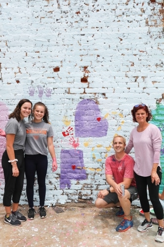 Color Wall Bham Now The grant fAmily Pure joy! Families and friends reveal the Birmingham Color Wall. (photo gallery)