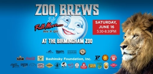 Zoo Brews 2018 Zoo, Brews and Full Moon Bar-B-Que, the can't miss Birmingham Zoo summertime event