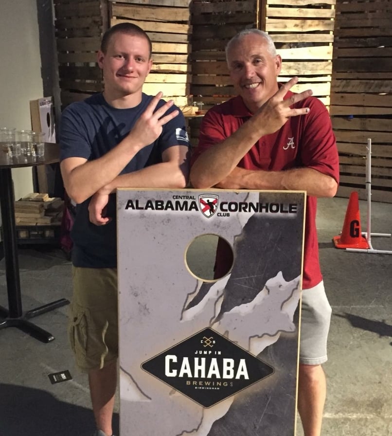 4 things you need to know about the corn hole craze in Birmingham, including the Central Alabama Cornhole Club 3 Birmingham, cornhole, Cahaba Brewing Co., Cahaba Brewery, Central Alabama Cornhole Club, CACC