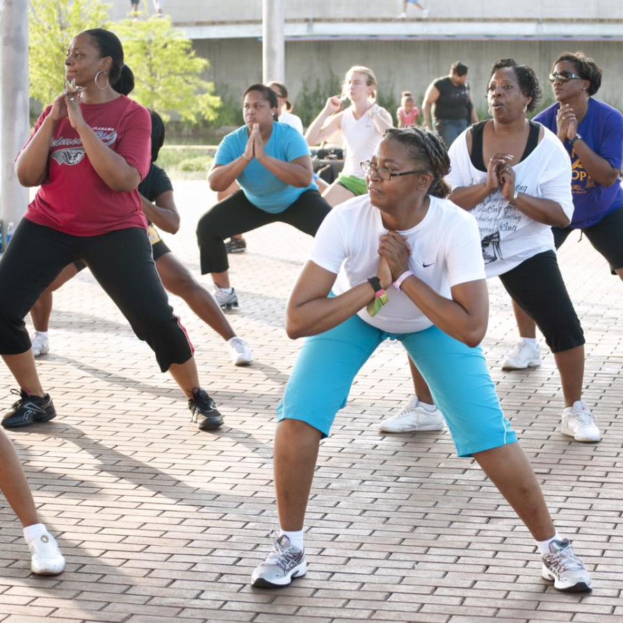 Exercise classes at RR Park