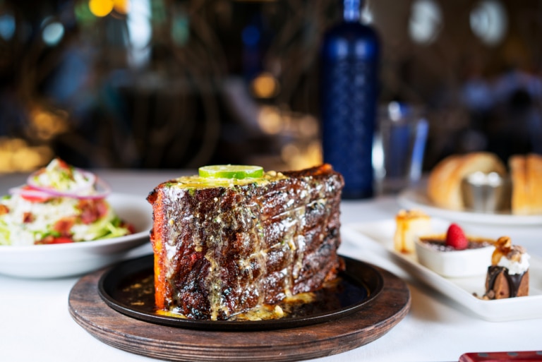 Bring back Sunday supper with the 3-course Pork Chop Dinner for .95 at Perry’s Steakhouse & Grille in Birmingham