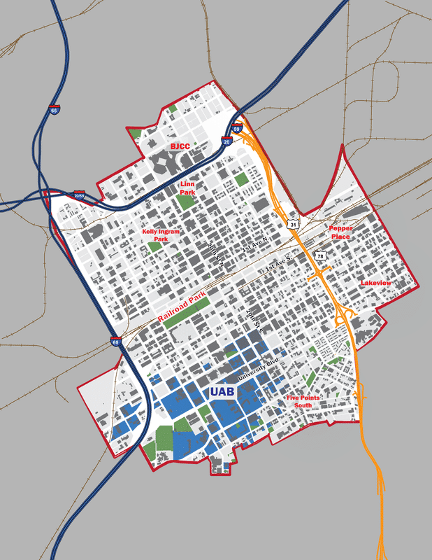 citycenter basemap final 180831 01 orig 3 things to know about Birmingham's updated master plan, including how you can get involved