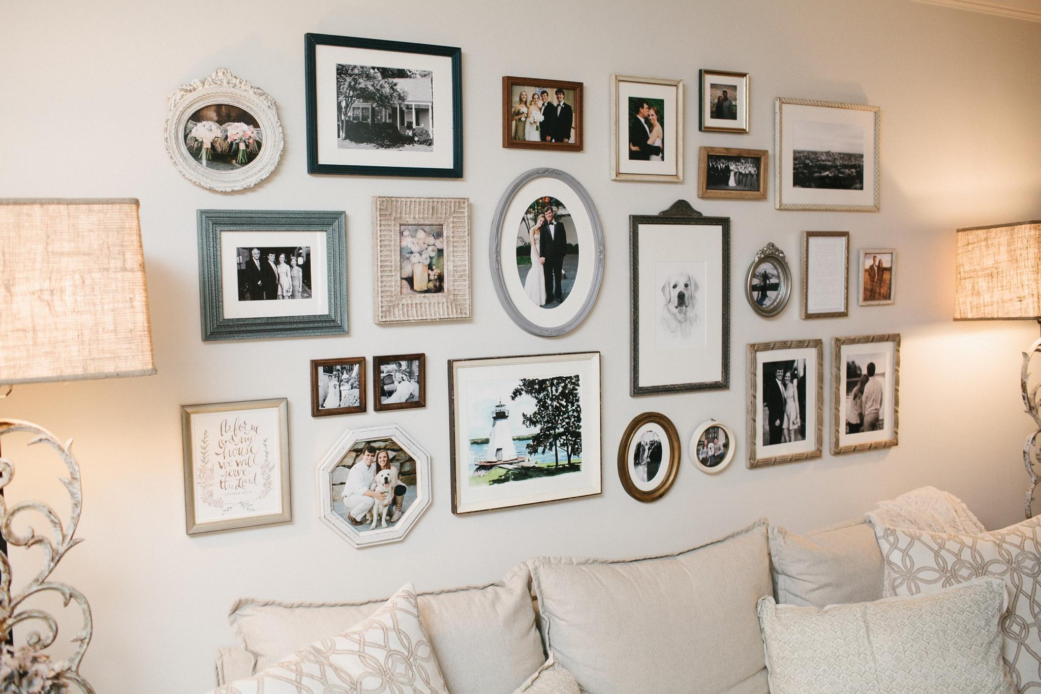 4cornersgallerywall 3 Tips for gallery wall installations from a framing professional at Four Corners Gallery