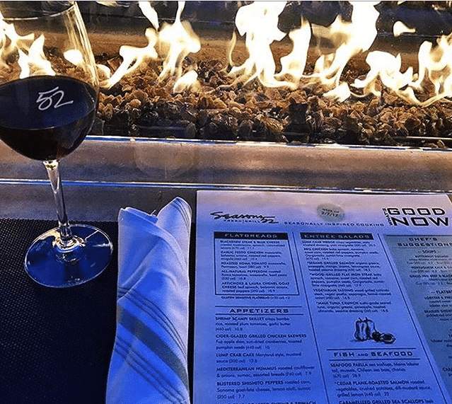 Photo via Seasons 52 7 restaurants in Birmingham where you can warm up by a fire