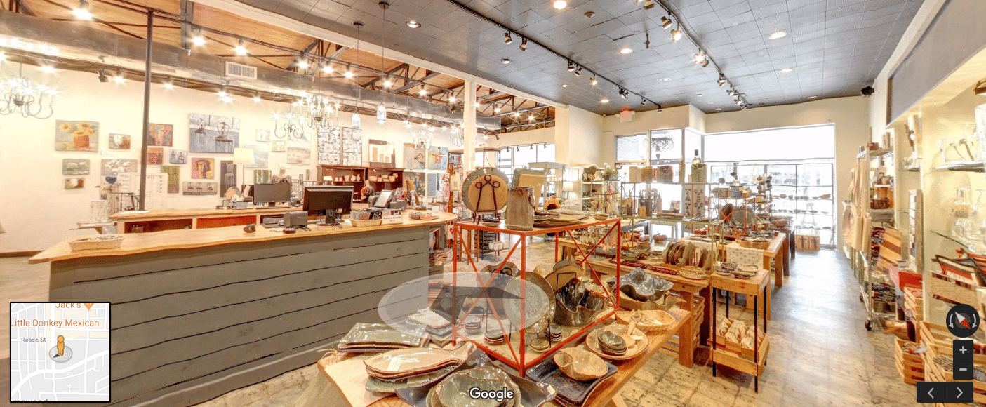 Google 360 Virtual Tour of Alabama Goods in Homewood. Photo via Owen Rayner Take a peek inside cool new developments with Bham Now's scavenger hunt and Google 360 Virtual Tour. You might win prizes!