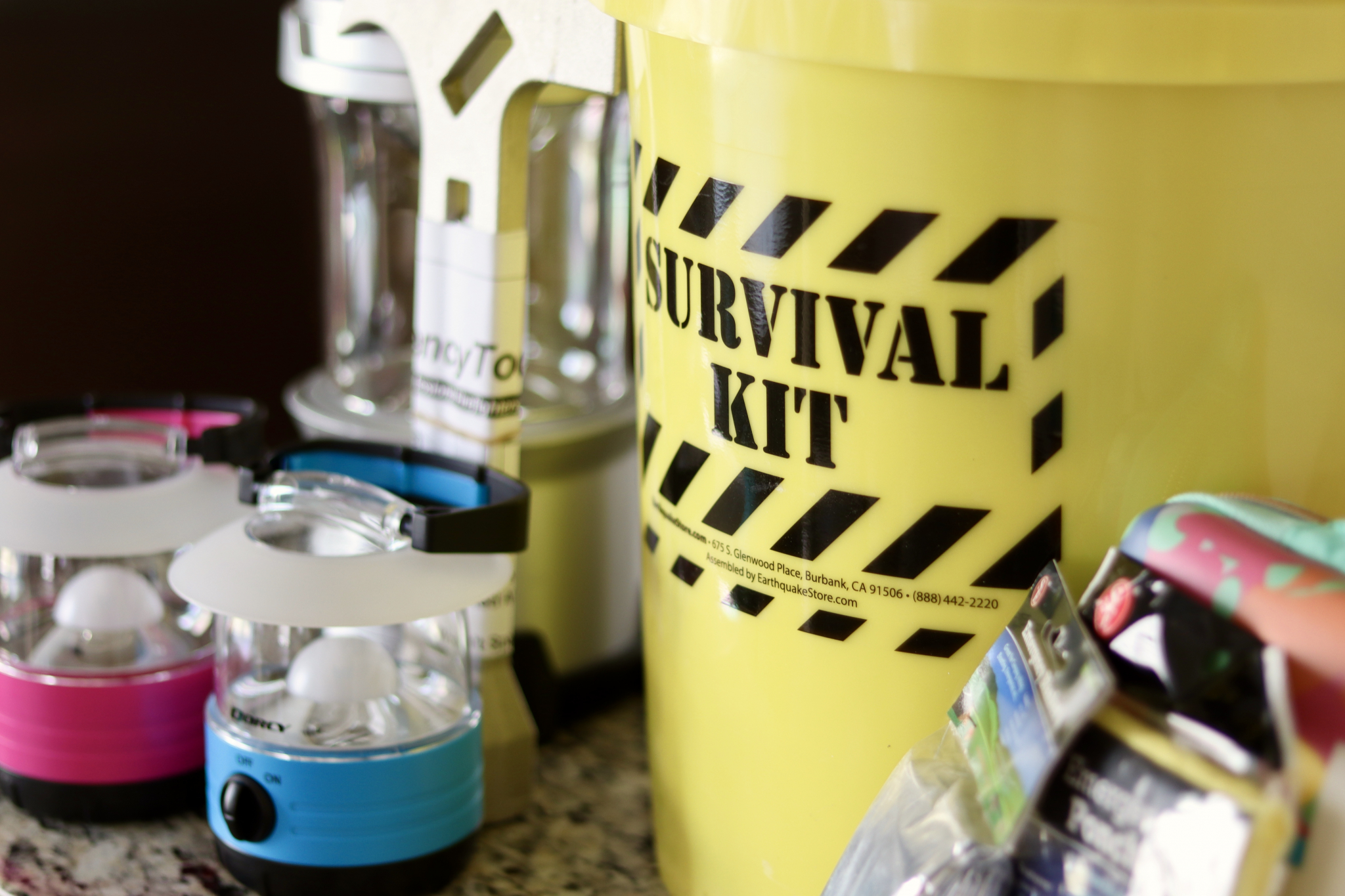 Be prepared with an emergency survival kit. (Photo by Christine Hull for Bham Now)