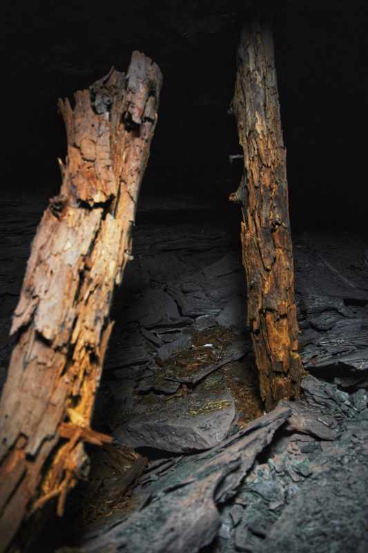 Underground Birmingham captured these 140 year old timber supports holding up the roof of one of the sites they visited.