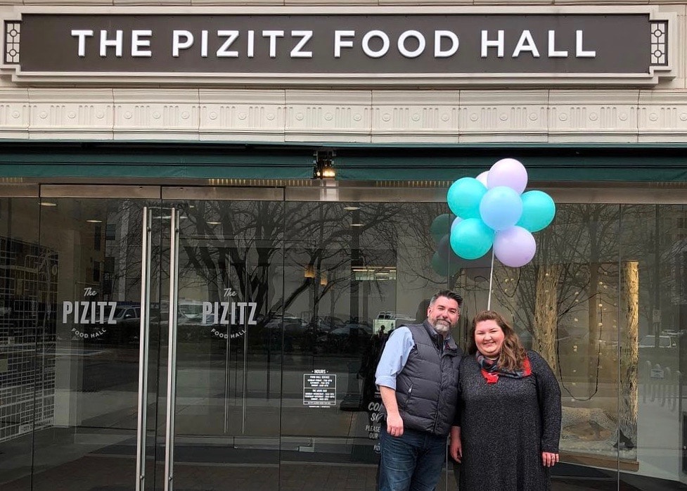 Owners Wayne and Cassie Bolden at their new upcoming location at the Pizitz Food Hall. (Photo via BCC Facebook)