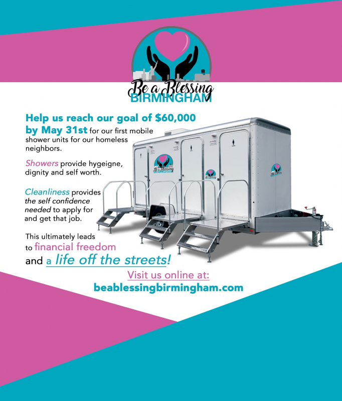 The #ShowerPower campaign aims to bring mobile showers to Birmingham. 