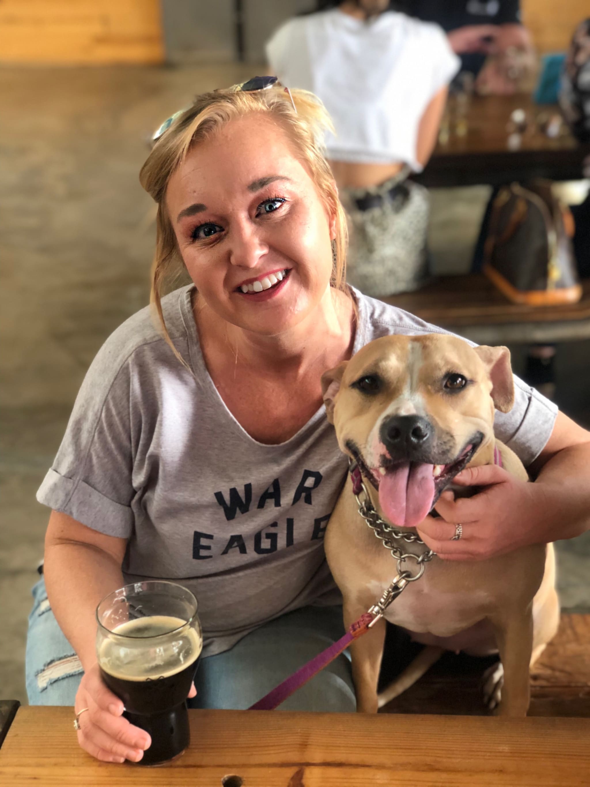 Hilary and Beverly enjoying a day at the brewery. 