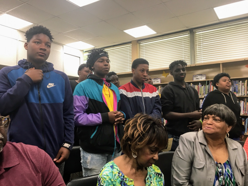 7 things I learned from former death row inmate Anthony Hinton 2 Anthony Ray Hinton had a strong message for a group of young men from Hayes K-8 who came to hear his talk.
