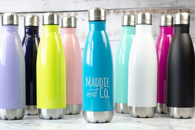 Birmingham, Etsy, Maddie and Co Gifts, gifts, Mother's Day, water bottles, reusable