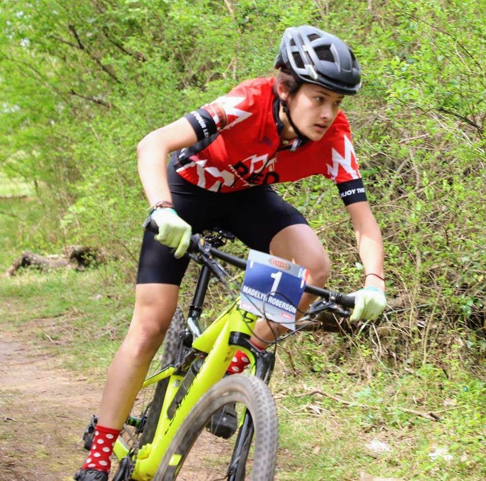Madelyn Roberson is one of the champions of female competitive high school mountain biking. 