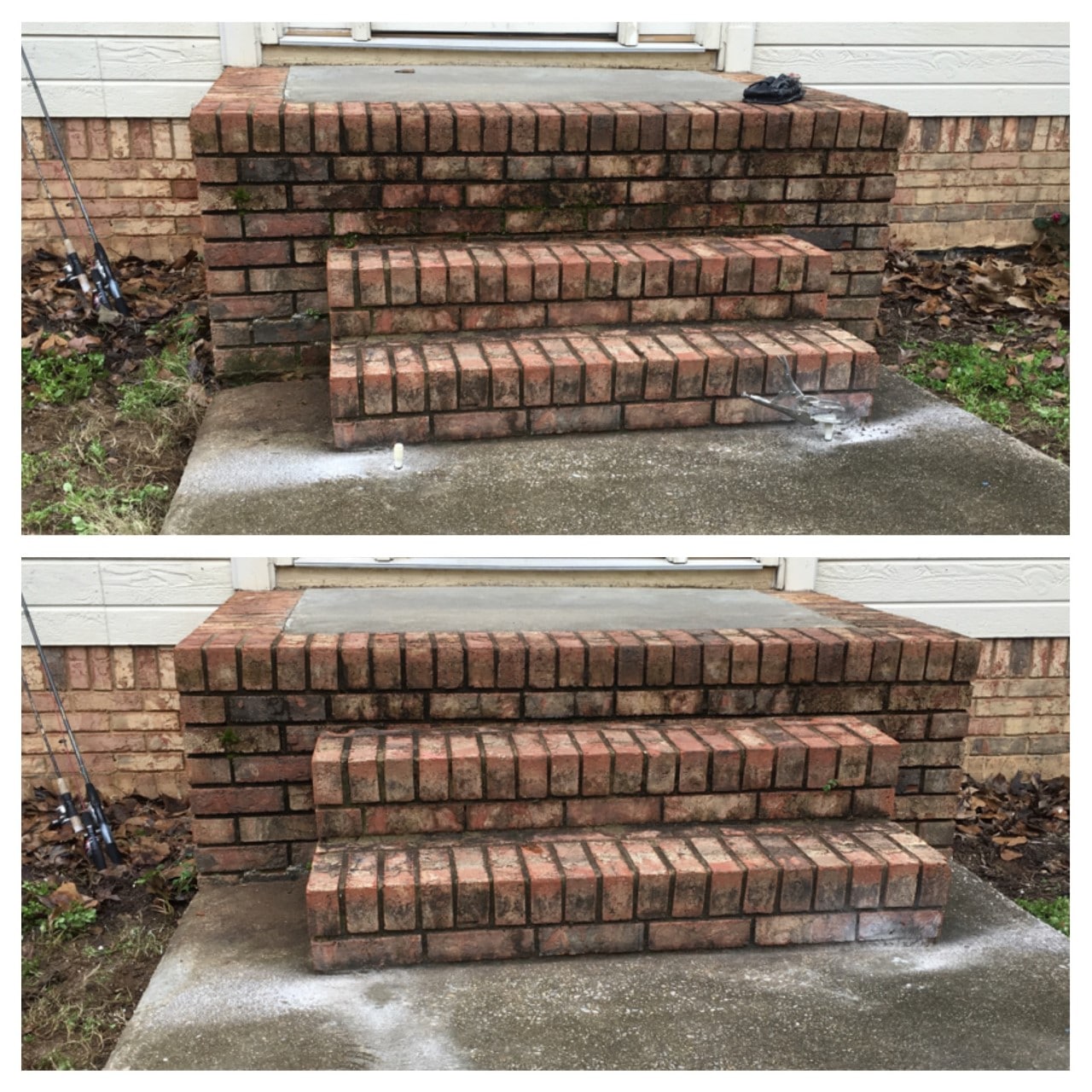 6 tips to turn your Birmingham backyard into a stunning oasis this spring 6 Can you see the difference in this staircase before and after shot by AFS-A Bayless Company? The second stair is raised six inches. While the difference might not look like much, it definitely does when you're going up or down the stairs