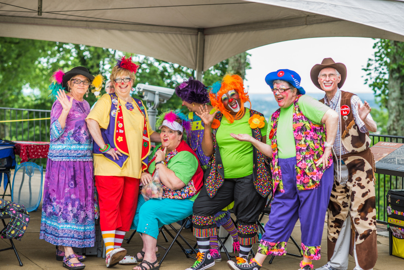 Group of Clowns at Vulcan Park's Birthday Bash