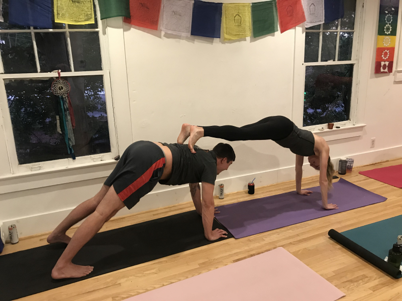 Double downward dog yoga Beer yoga in Birmingham: it’s a thing