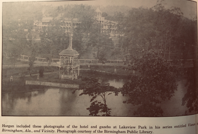 Lakeview Park, Lake and hotel in the 1890s
