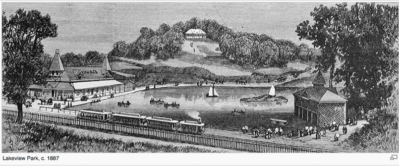 Lakeview Park and Lake 1890s