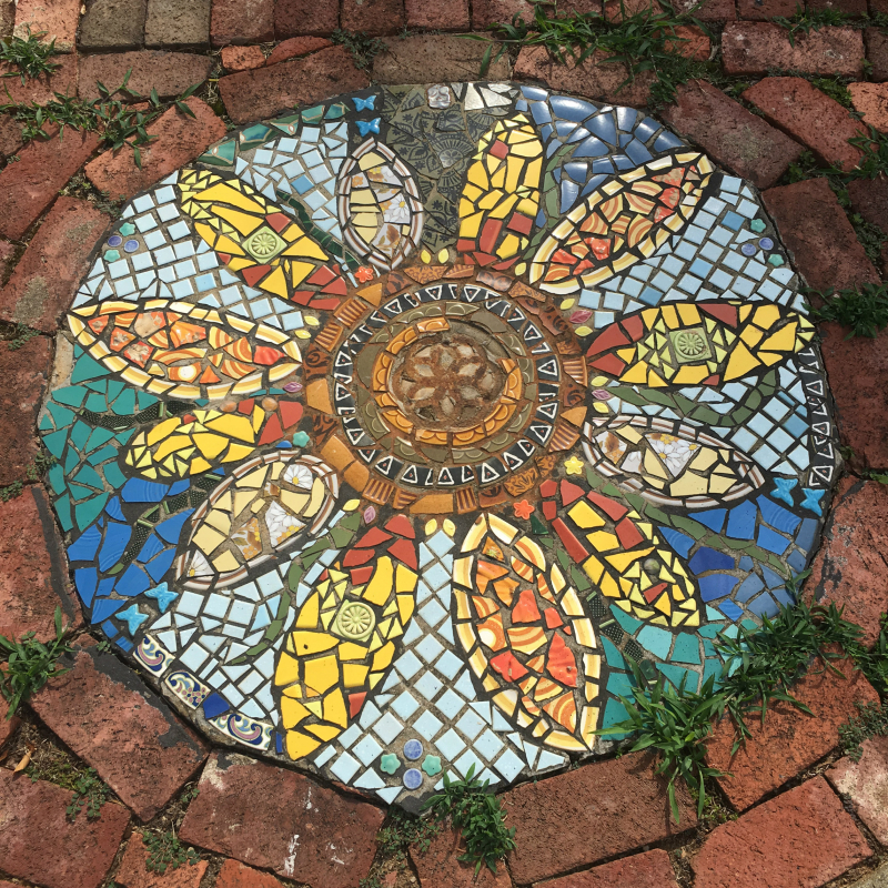 10 community gardens in Birmingham bring fruit, veggies, pollinators and joy (PHOTOS) 2 This colorful sun mosaic welcomes visitors to Roebuck's Eastside EcoGardens, one of several community gardens in Birmingham.