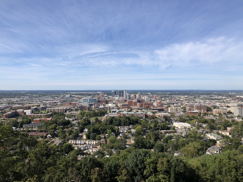 Downtown Birmingham as seen from Vulcan Park and Museum