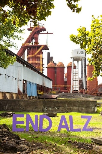 Sloss Furnaces and END ALZ signage