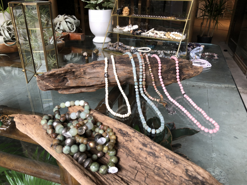 Jewelry on table display