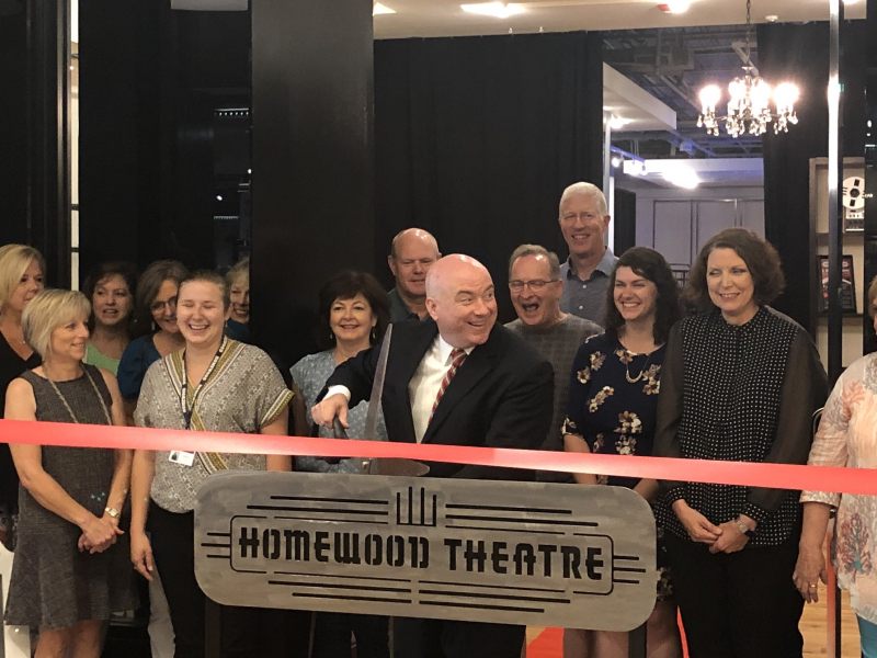 Ribbon cutting at new Homewood Theatre