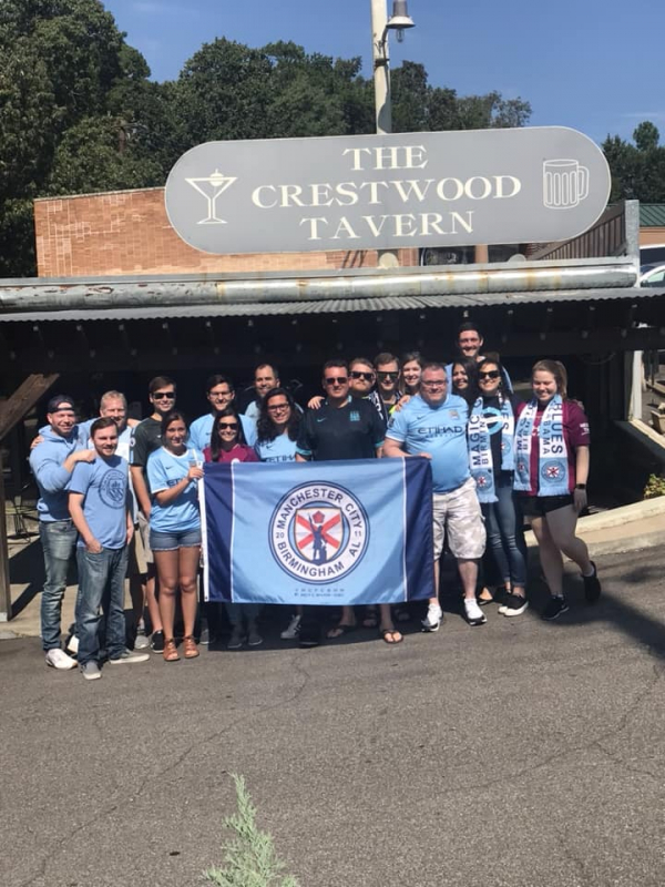 Manchester City fans at Crestwood Tavern