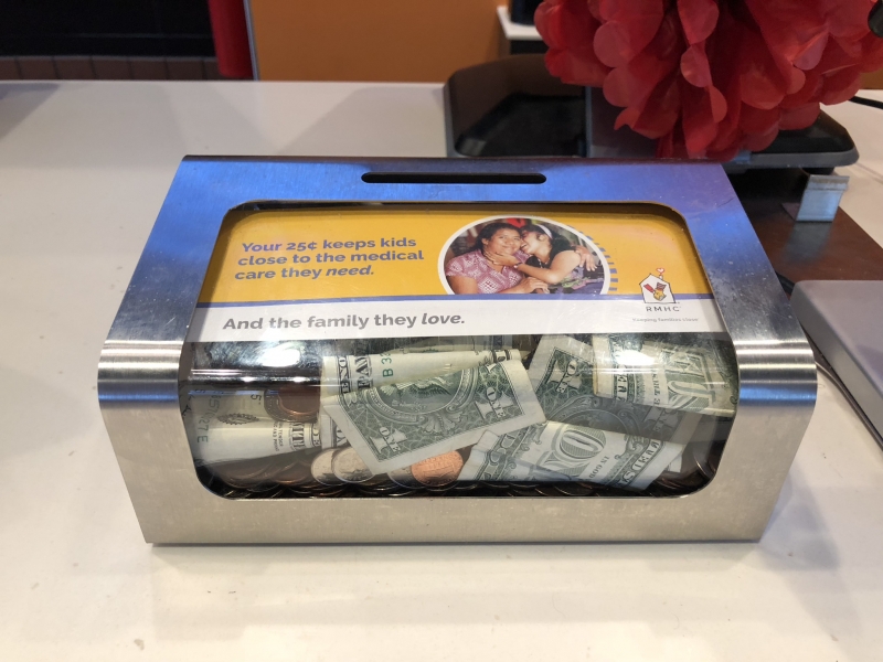 Donate to Day of Change in one of these donation boxes