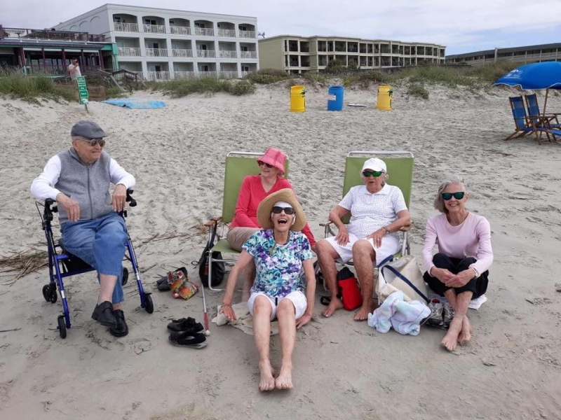 Somerby Mt. Pleasant residents enjoying the beach in South Carolina