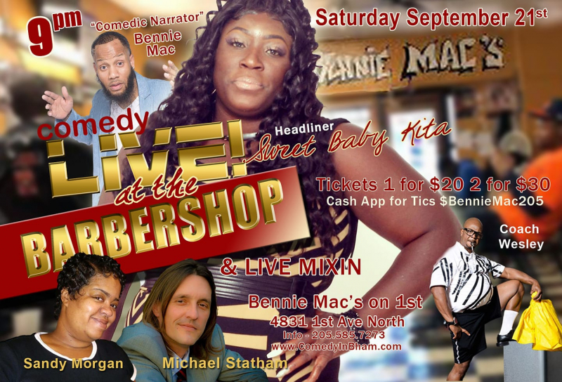 Ready to LOL? 5 September comedy shows in Birmingham plus 1 pooch plunge 4 SNL Live at the Barber Shop Comedy Series