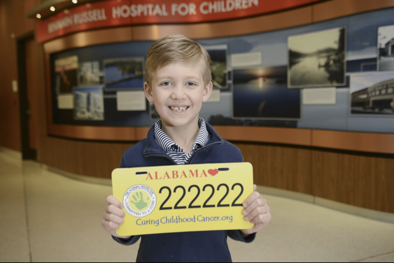Screen Shot 2019 09 03 at 2.00.48 PM Curing Childhood Cancer car tags supporting patients, research at Children’s of Alabama