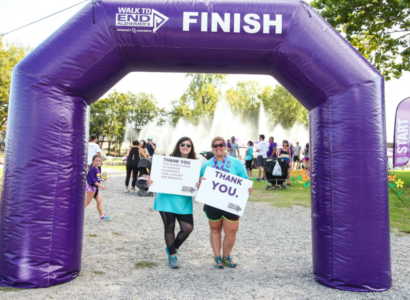 The finish line at the Walk to End Alzheimers's