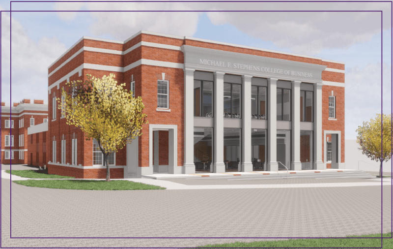 Rendering for the new Stephens College of Business 