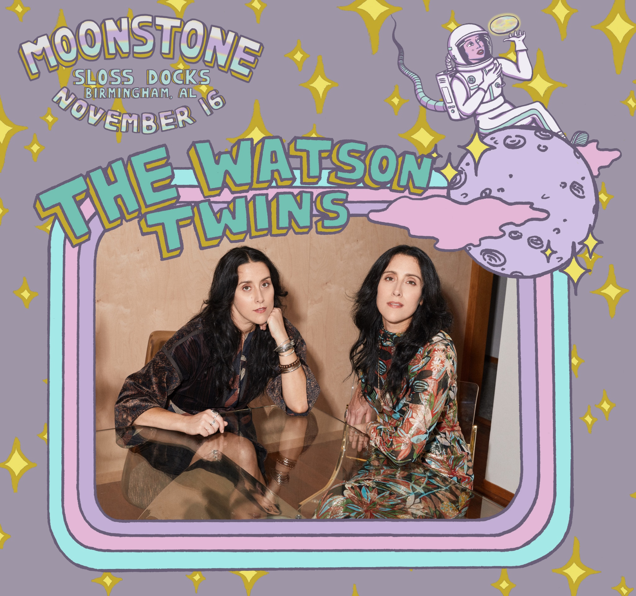 thewatsontwins annouce Moonstone Festival, a female focused music and arts fest, happening Nov. 16th at Sloss Docks. Win VIP tickets!