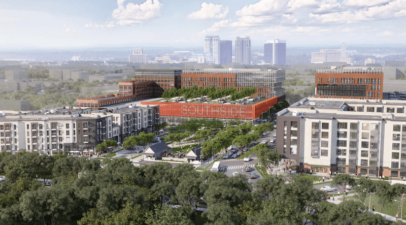 Architectural rendering of Southtown redevelopment