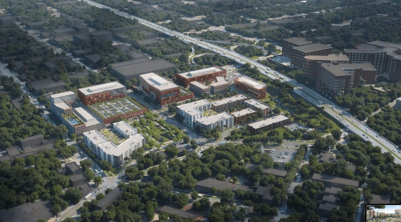 Architectural rendering of Southtown redevelopment